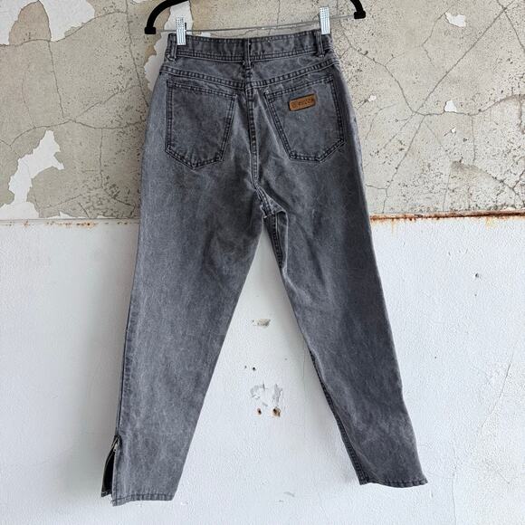 Vtg 80s Gitano Jeans High Rise Tapered Gray Denim Ankle Zip Womens 26x28 Retro - Picture 5 of 6